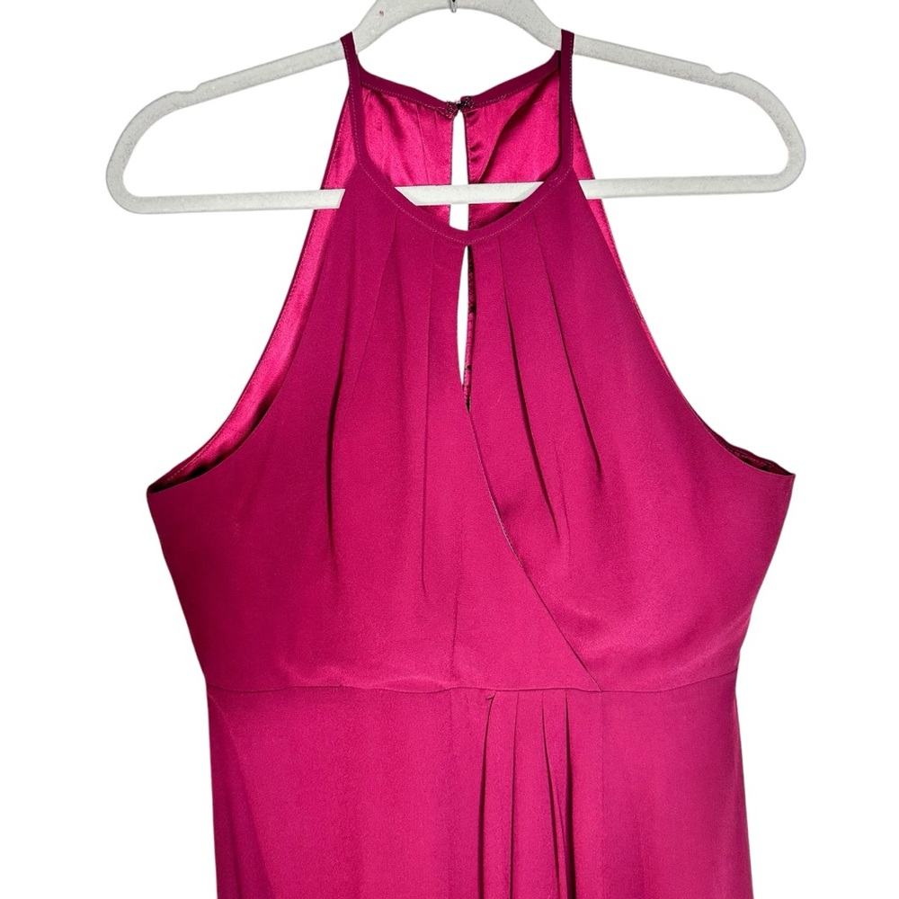 BHLDN Anthropologie Marco Keyhole Halter Maxi Dress Gown Wine Burgundy XL - Picture 6 of 15